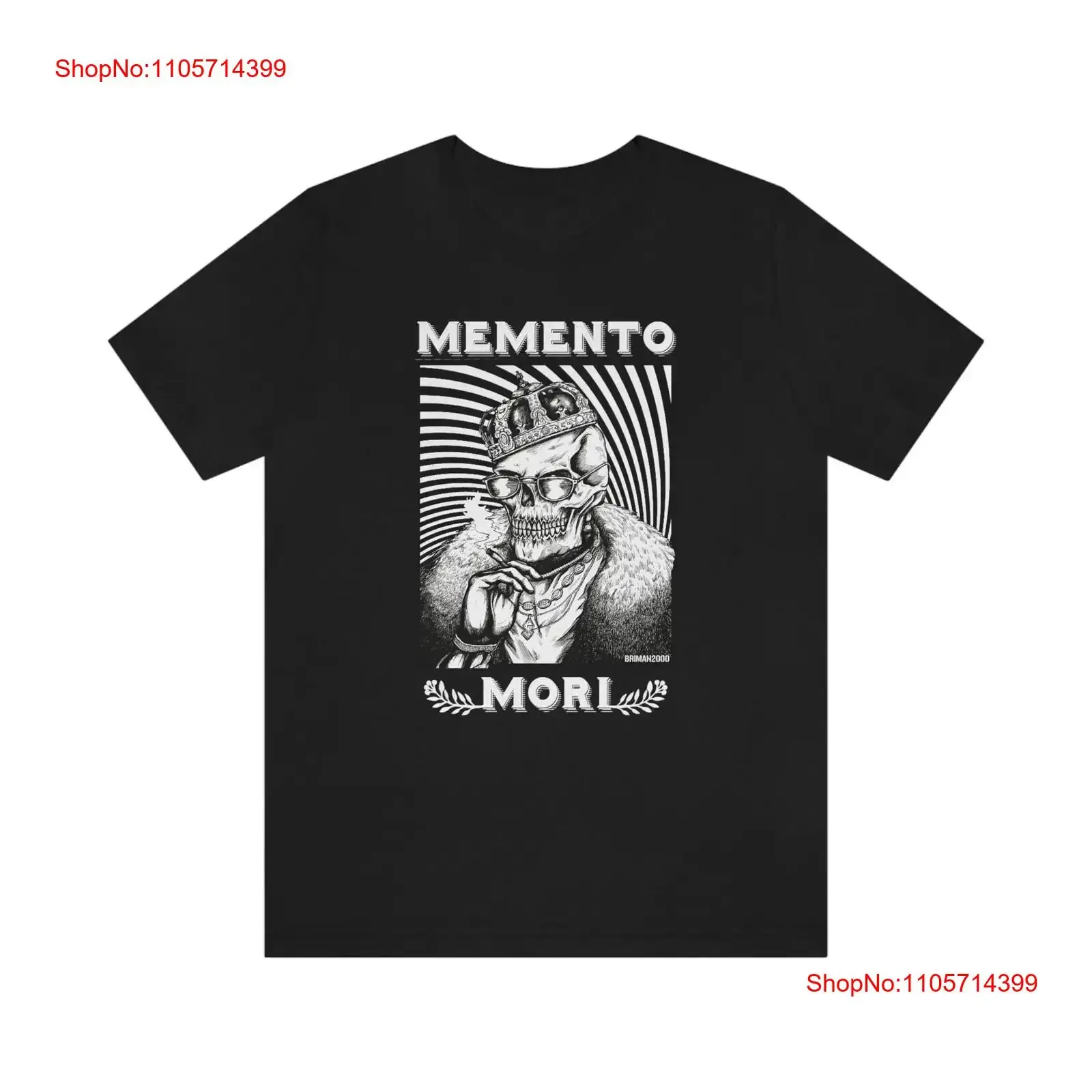 Memento Mori T Shirt Briman2000 vintage Washed Comfortable Slightly graphic fashion designer clothes Top For Everyday Wear