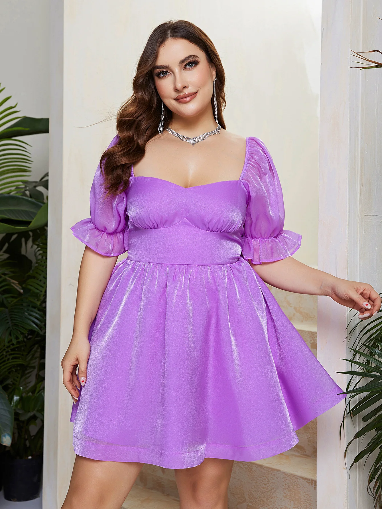 Vestido de fiesta de noche de manga corta para mujer Vestidos de verano de manga corta elegantes y elegantes en oferta Liquidación Tallas grandes Barato