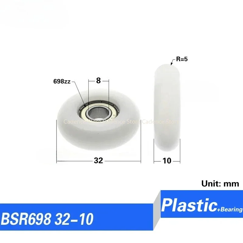 10PCS 608zz 698ZZ bearing coated POM cashbox roller shutter shower glass door wheel INNER DIA. 8MM Round type fiiting bearings view 6