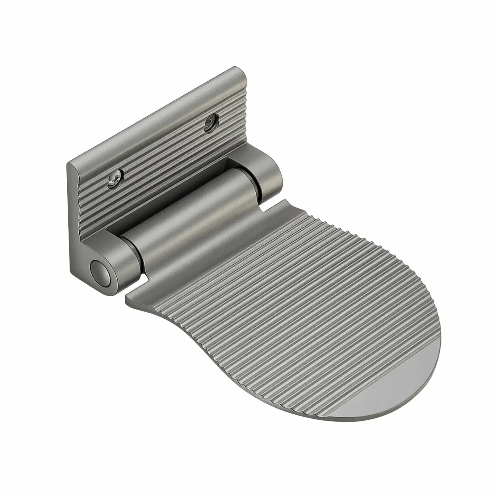 Wall Mount Shower Foot Rest Foldable Aluminum Support Pad Non Slip Bathroom Accessory for Compact Space