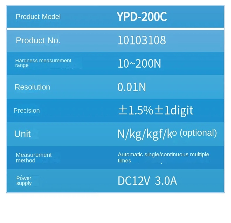 Drug testing YPD-200C tablet hardness tester automatically records drug hardness.