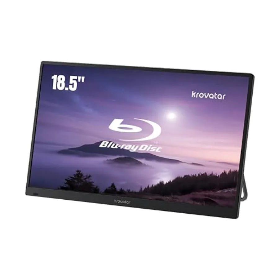 

18,5-дюймовый портативный Blu-ray плеер FHD IPS 1080P с поддержкой монитора, воспроизведение дисков Blu-ray/DVD/CD, вход Type-C HDMI для телефона