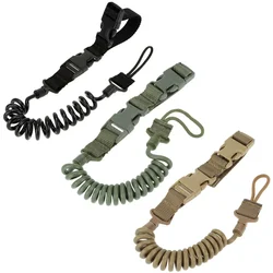 Durable Hunting Gun Accessories Tactical Elastic Lanyard Rope Anti-lost Spring Safety Strap