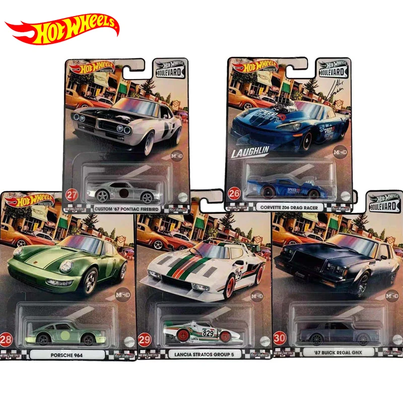 Original Hot Wheels Diecast Alloy Sports Car Models Iron Bottom Rubber Tire Toys for Boys BOULEVARD Collector Limited Gifts Set