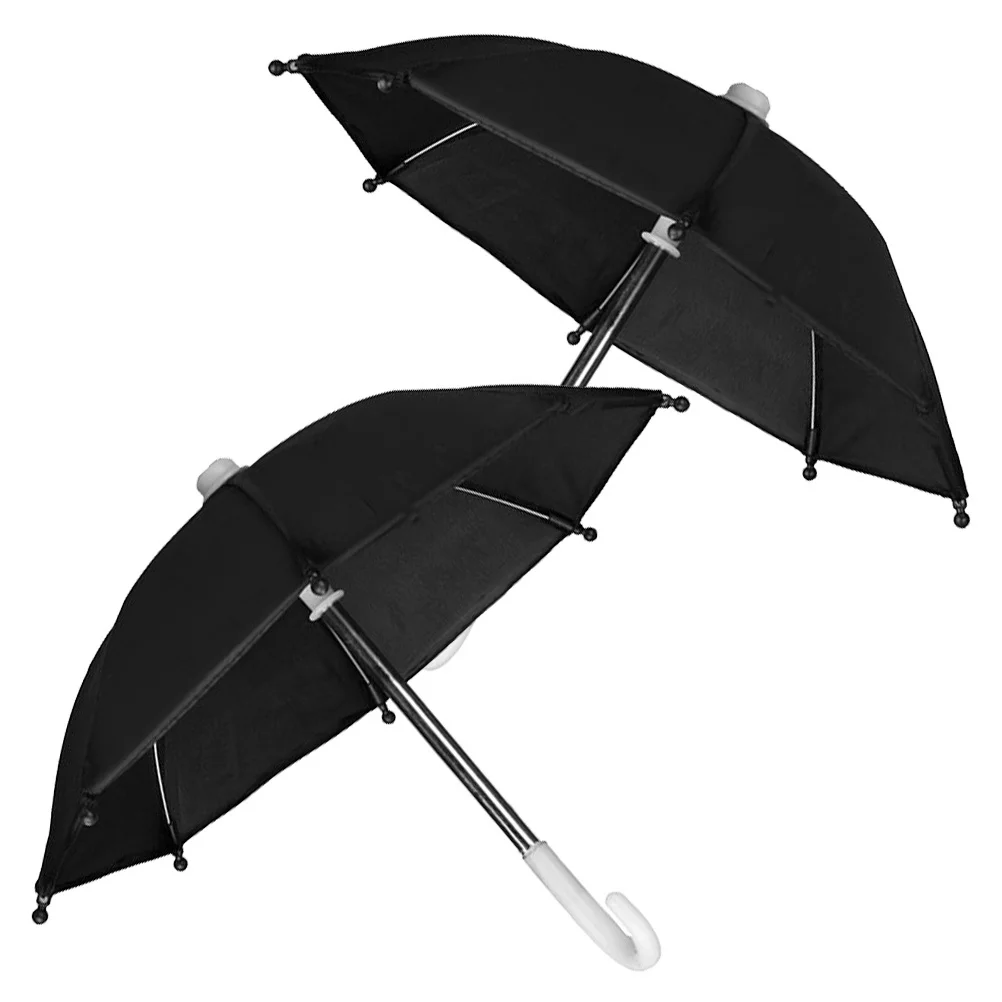 2 stuks Mini Huis Reisparaplu Chique Gekleurde Decoratie Micro Scène Layout Accessoire Miniatuur Regenparaplu Ornament Miniatuur