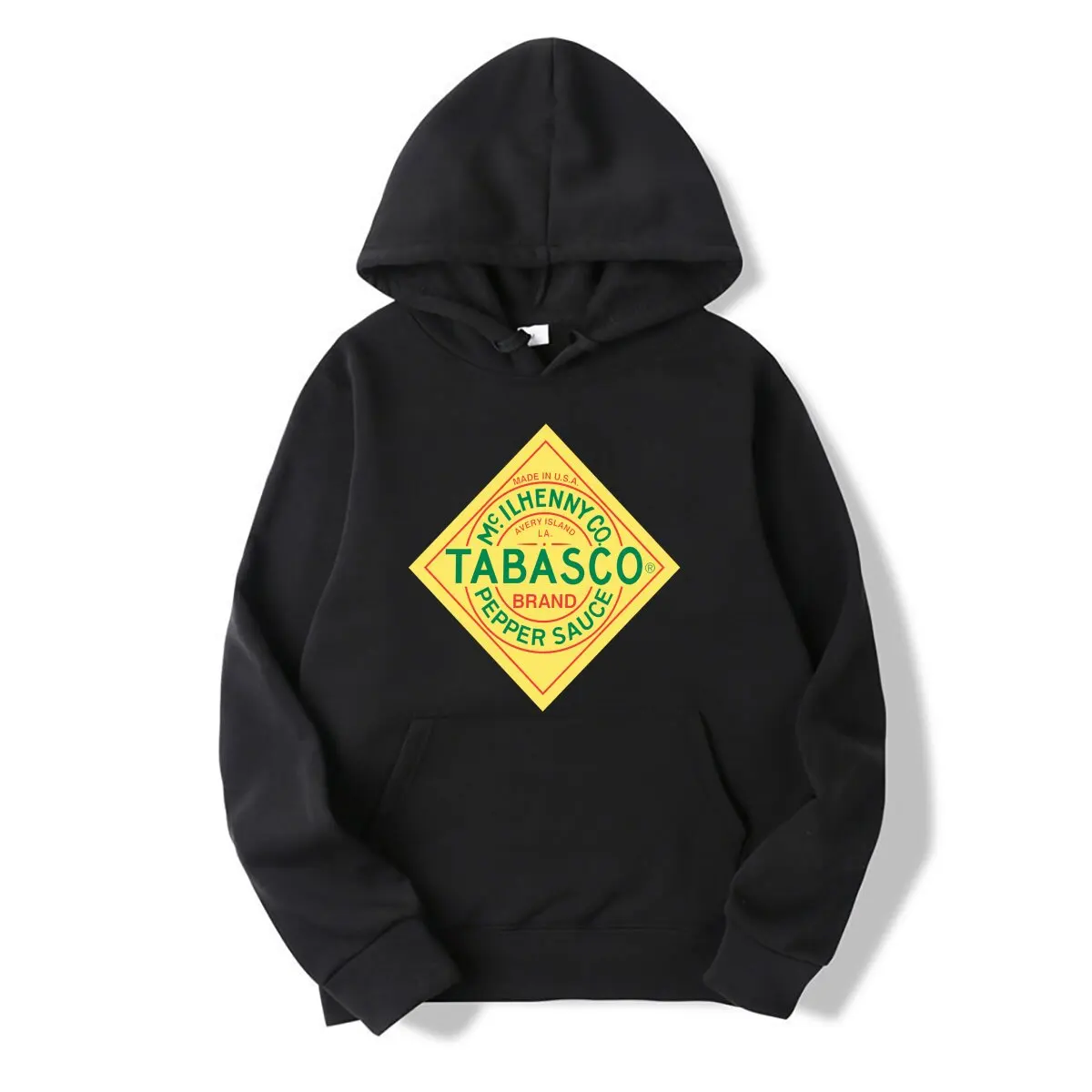 Tabasco hoodies Men's Small S hoodies Sleeve Neck Graphic Red