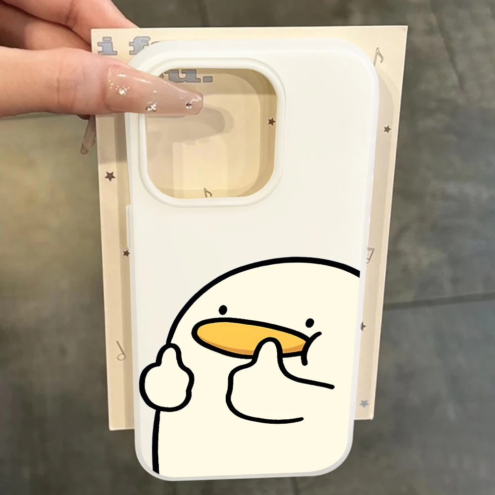 Für iPhone 17 15 16 14 Pro Max Hülle Plus Cartoon Ente Niedliche Abdeckung Für iPhone 13 11 12 ProMax XS XR 8 Plus Bonbonfarbene Hüllen – Detail 4