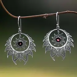 New Fashion Trend Personality Simple Female Earrings Hindu Shiva Fire Retro Exaggerated Jewelry Accessories
