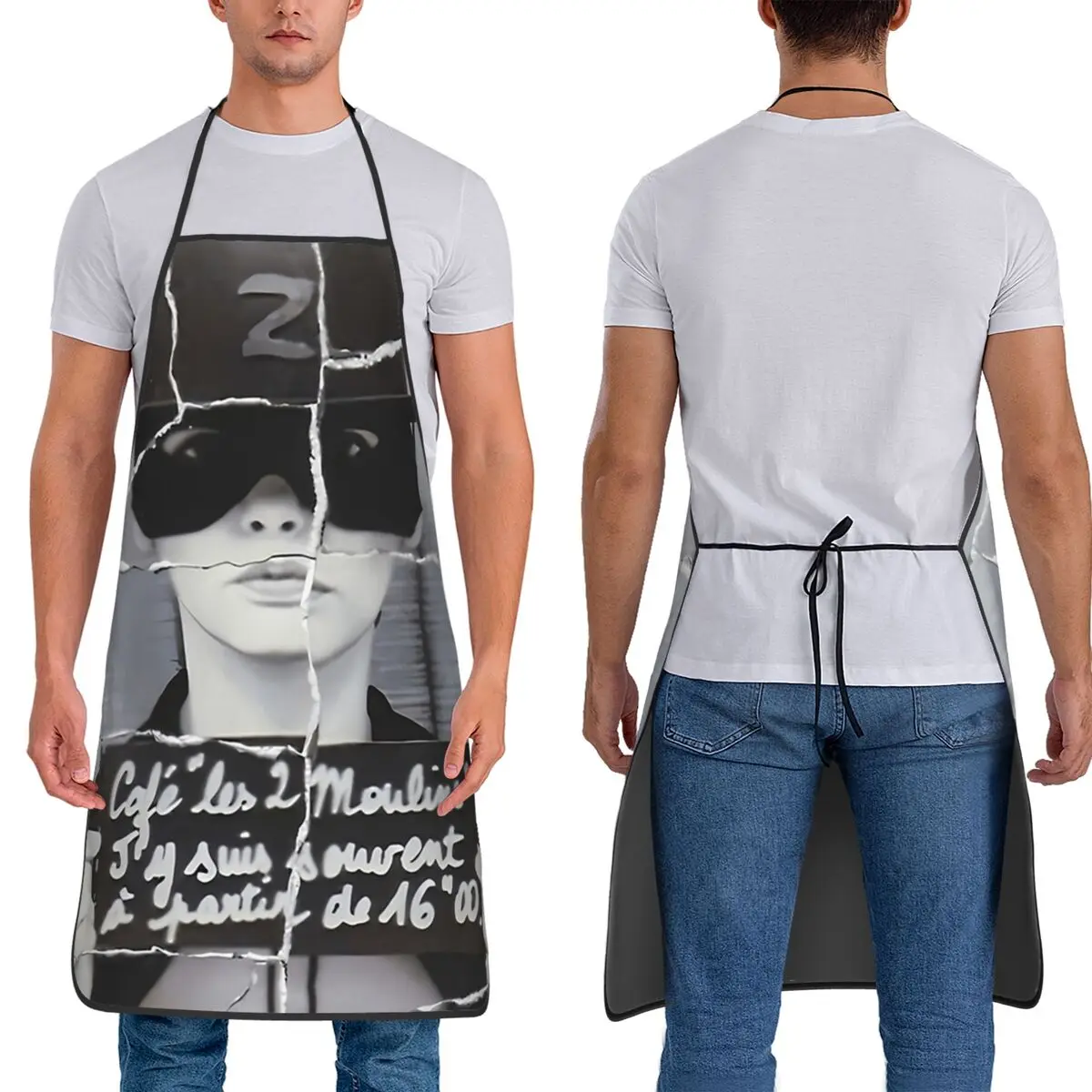 

Фотобудка Amelie Caf Des 2, фартуки с французским фильмом, шеф-повар, кулинария, столб, водонепроницаемый нагрудник, передник для уборки кухни