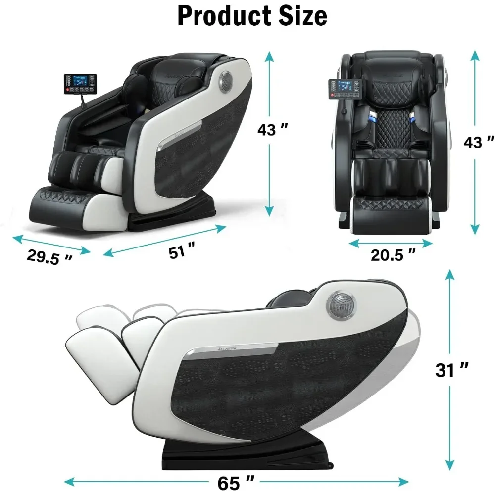 Massage Chair,Full Body Zero Gravity Recliner with Bluetooth, Hip Heating, Foot Massage and Air Massage System, Christmas Gift