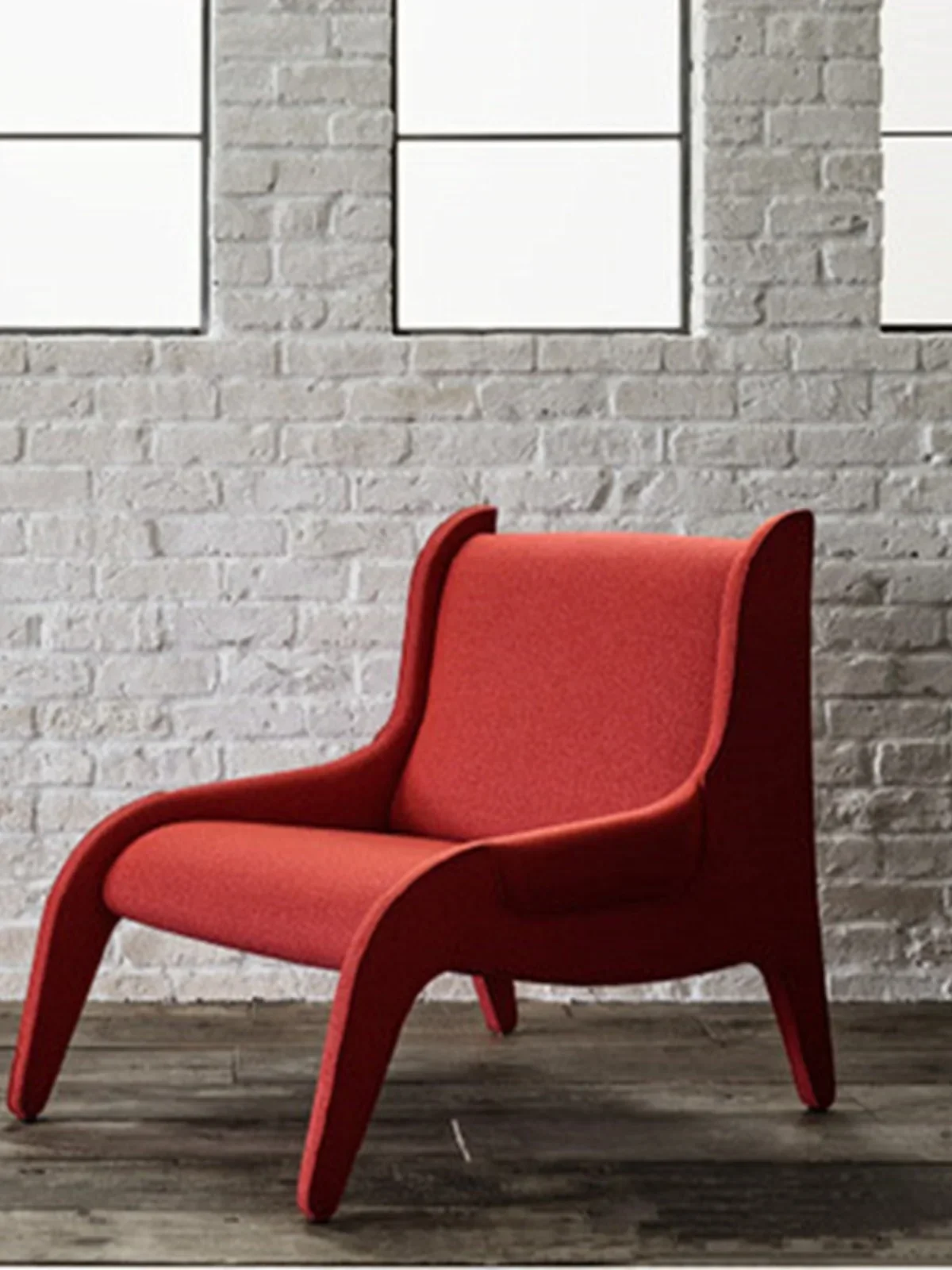 أثاث مصمم من القماش الحديث كرسي فردي شقة صغيرة نموذج بسيط غرفة المعيشة كرسي أريكة فردي #4