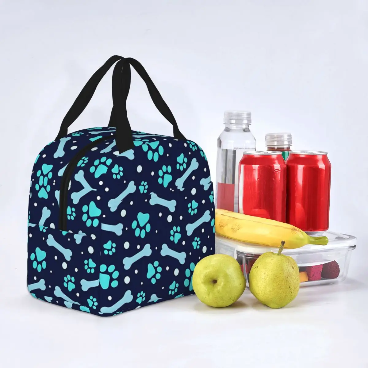 Bolsas de almuerzo con aislamiento de hueso de pata, contenedor de comida para perros y gatos de alta capacidad, bolsa térmica, fiambrera, bolsas de almacenamiento de alimentos para viajes escolares