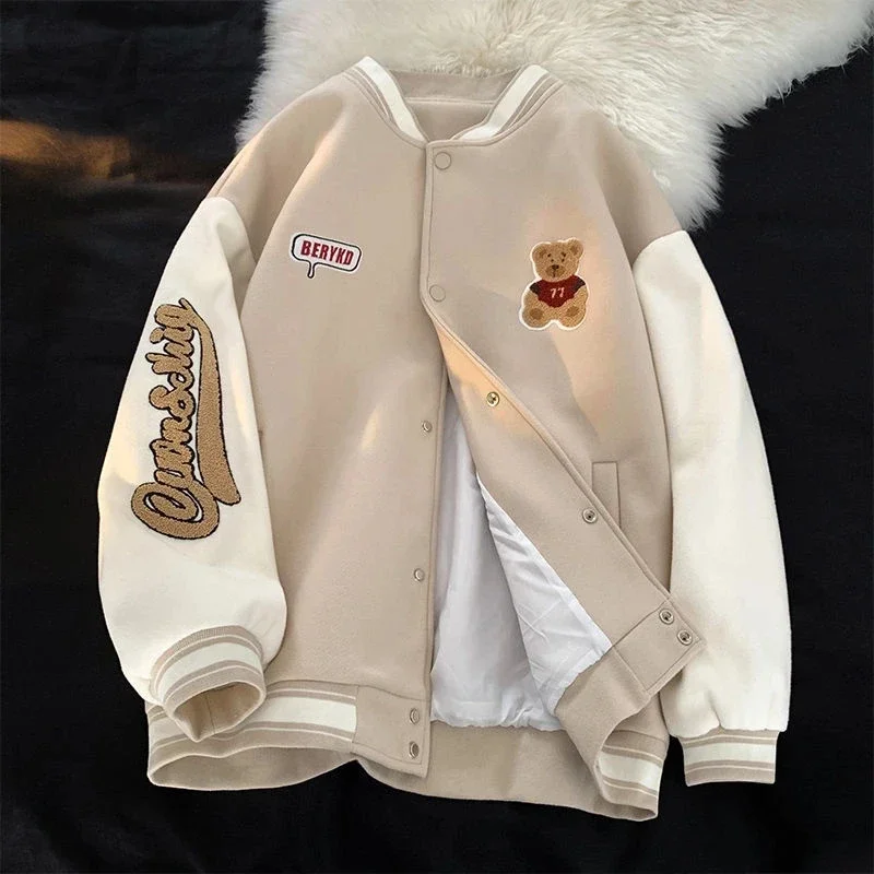 

Baseball Jackets Women Kawaii Korean Streetwear Harajuku Fashion Hip Hop Cute College Autumn Bomber jacket Oversized