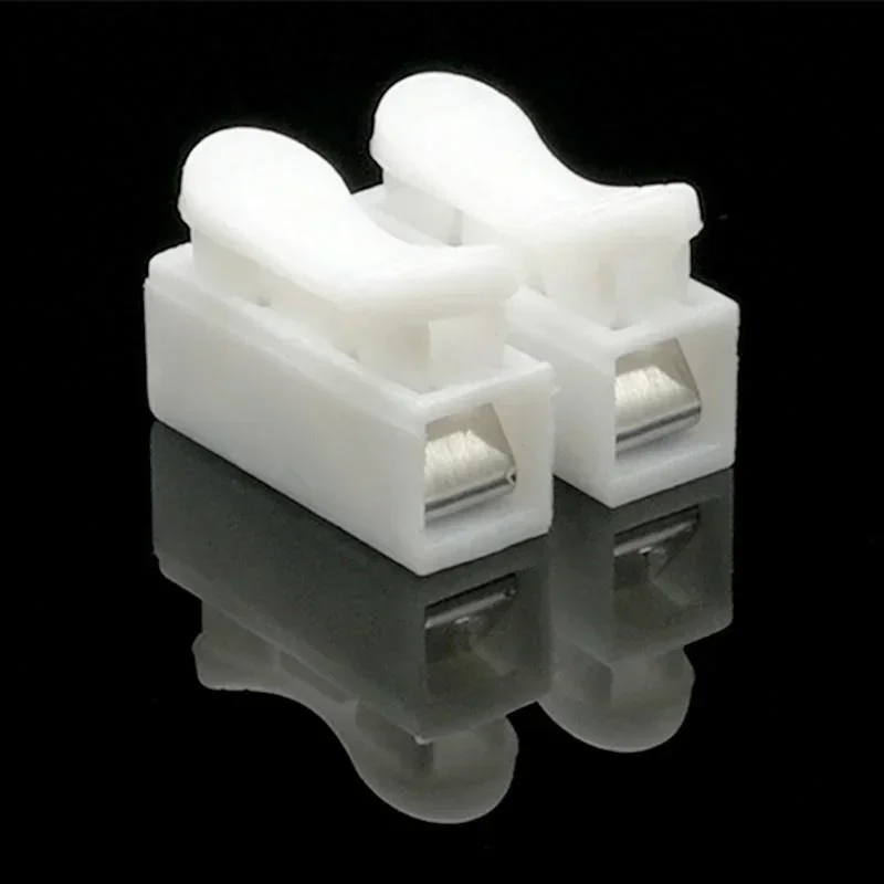 Conector de Cable rápido de 1 y 2 pines AC/DC, Conectores eléctricos de tira Led, abrazadera de enchufe de bloque de terminales para luces solares de bajo voltaje