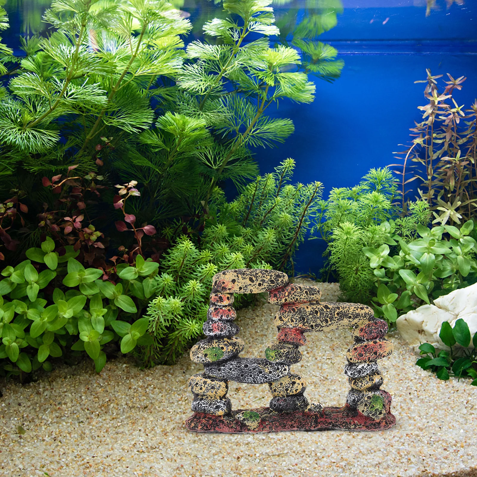

Faux Rock Fish Hide Unique Aquarium Decoration Realistic Texture Safe Materials Durable Shrimp Breeding Caves Landscape Ornament