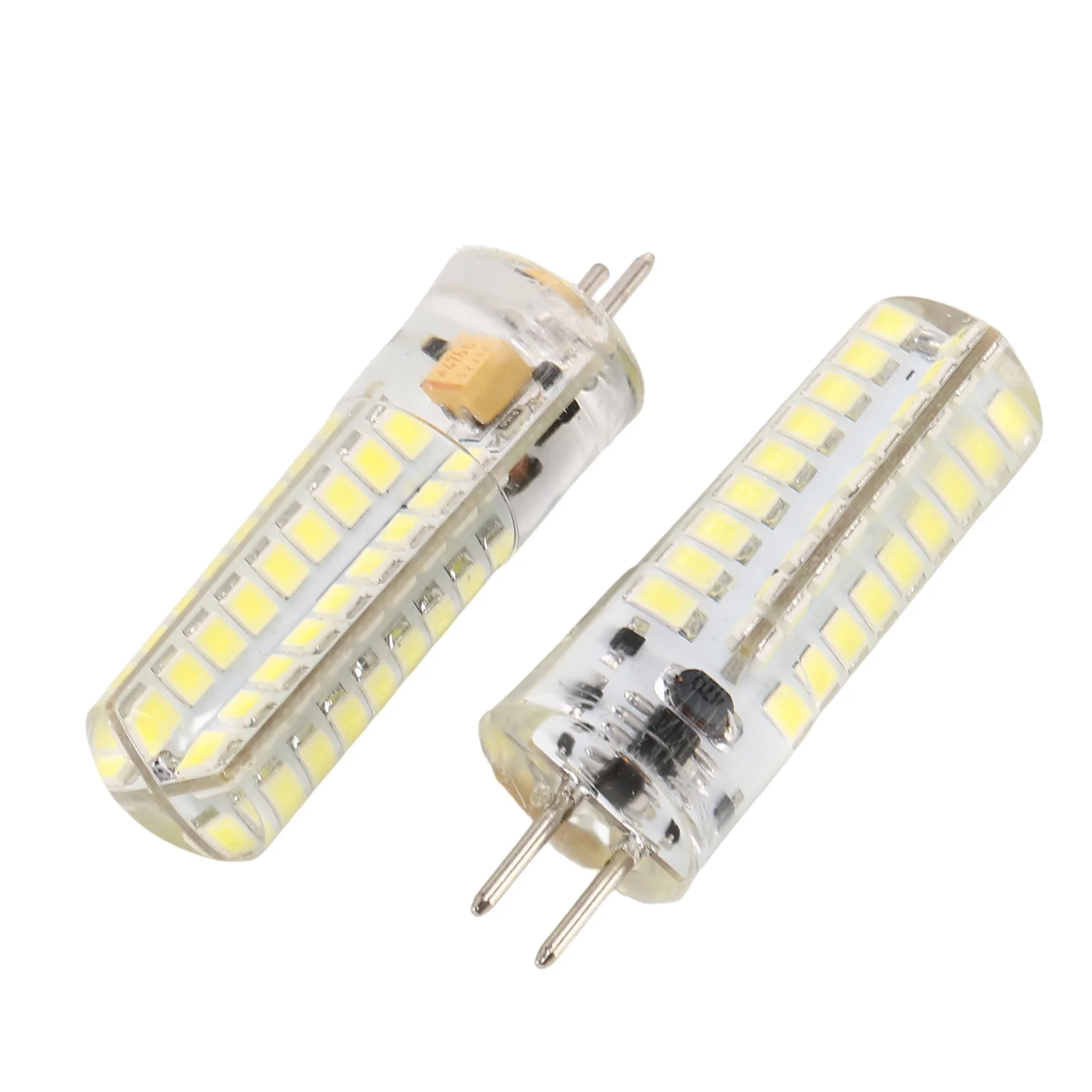 LED 전구, 조도 조절식 순백색 6000K, 360 도 빔 각도 실리, 72 2835 SMD LED, 320lm, 50W 할로겐 램프, 2x6.5W, GY6.35