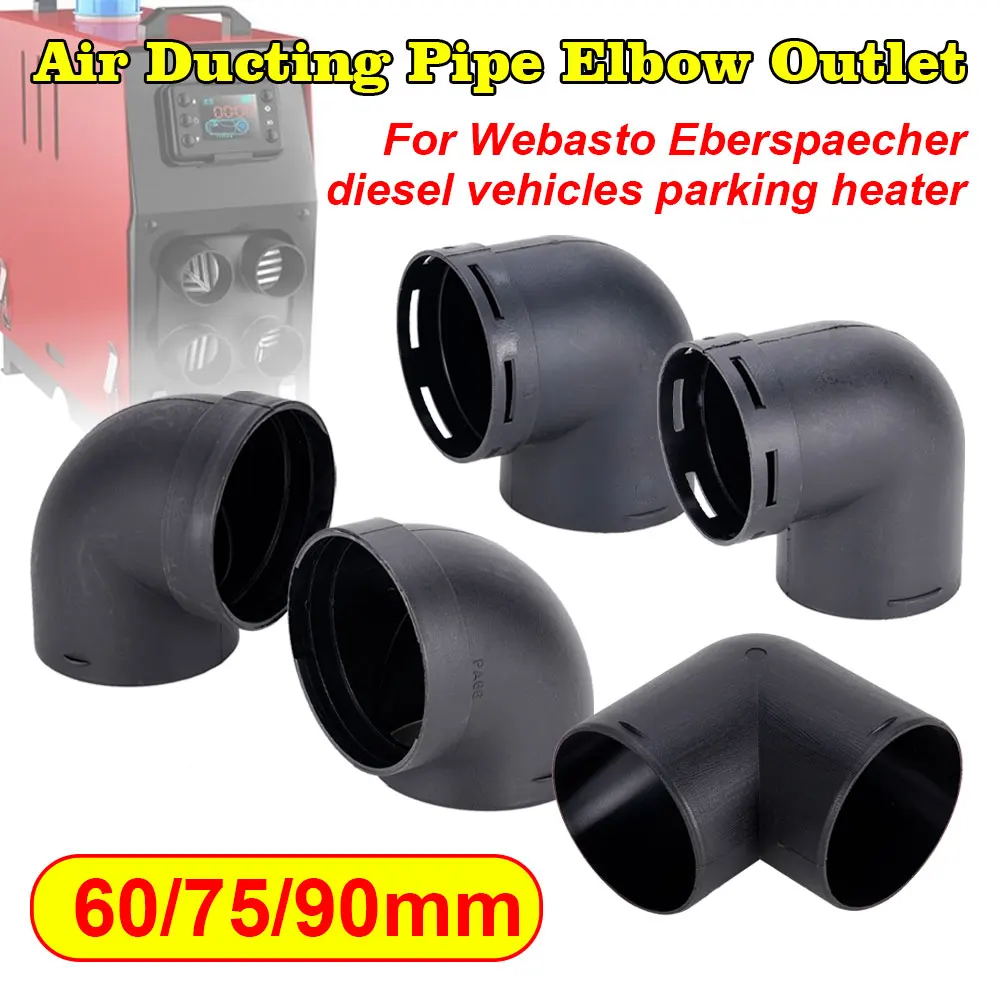 L-Shaped Air Pipe Elbow Outlet Connector For Webasto Eberspaecher Diesel Parking Car Heater Accessories 60/75/90mm