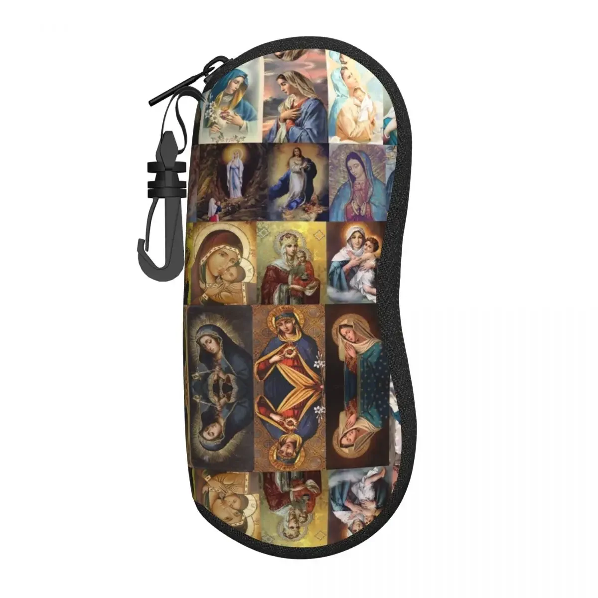 Custom Virgin Mary Sunglasses Soft Case Neoprene Zipper Catholic Christian Shell Eyeglass Case Custom Protective Box For Glasses