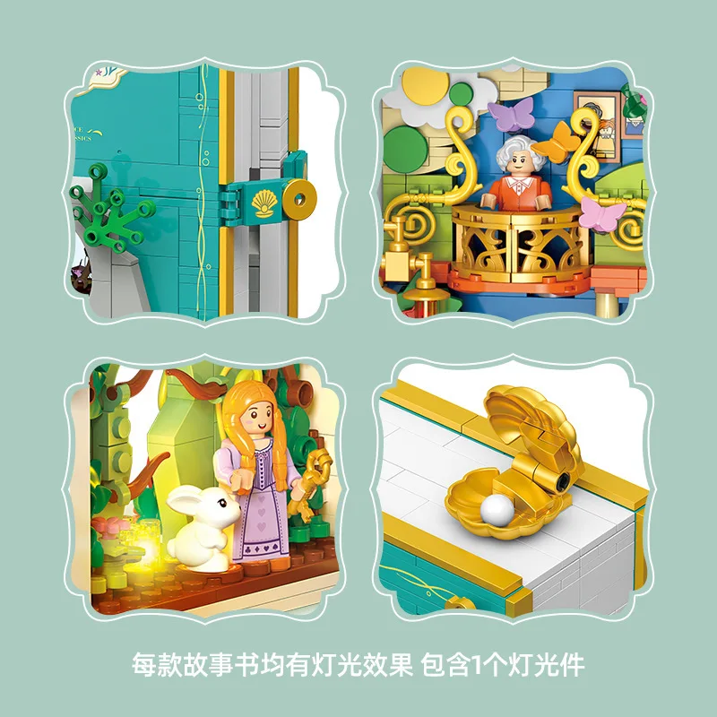 Building Block Book Toy, Building Blocks DIY, 3D Three-Dimensional Fairy Tale Storybook Decoration, Collectible Gift view 2