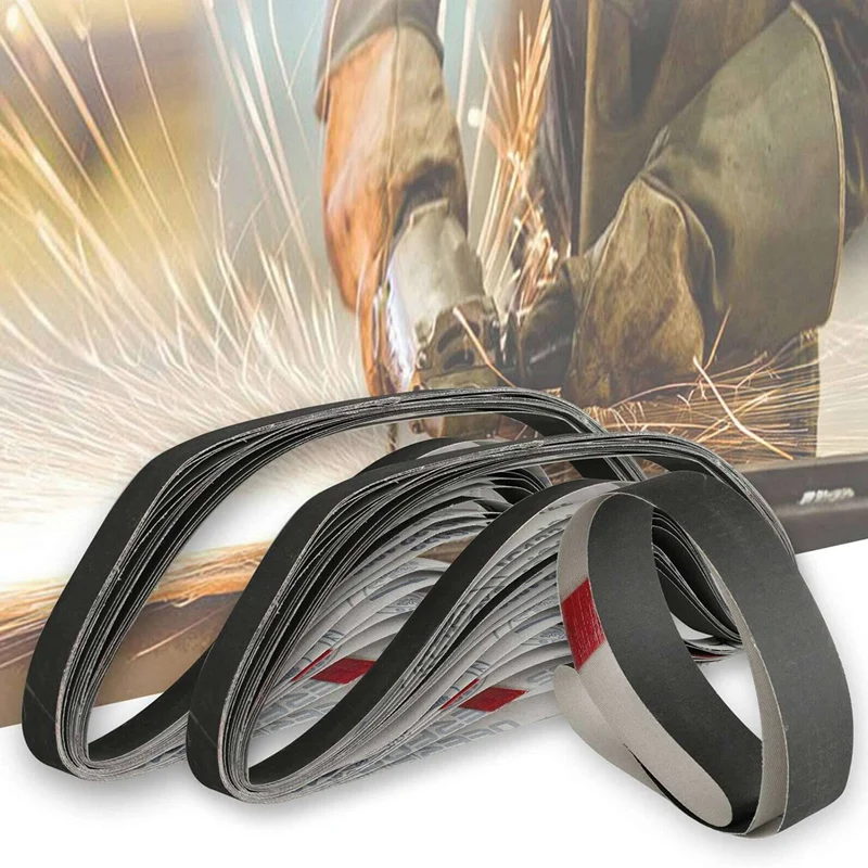 Emption!24Pcs 1 X 30 Inch Silicon Carbide Fine Grit Sanding Belts 400, 600, 800, 1000 Grits