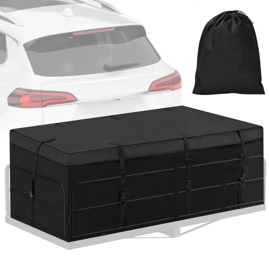 

Mount Cargo Carrier Bag 100 Waterproof Cargo Traveling Bag for Car Truck SUV Vans Hitch Trays, 12.5 Cubic Feet Heavy Duty Vehicl