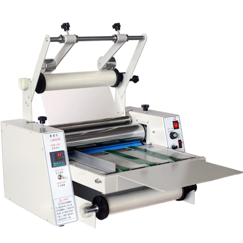 DC-380C-Cold And Hot Mounting Single Sided Film Coating Anti Crimping Trimming Cutting Belt Feeding Film Coating Machine