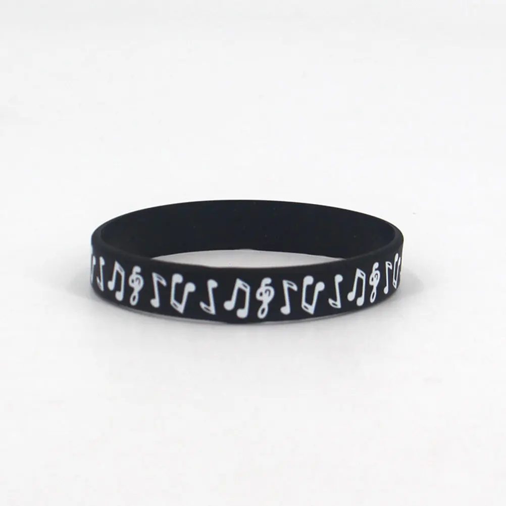 

24pcs Music Note Silicone Bracelets Bulk Camping Party Favors Men Women Event Customizable Music Themed Accessories