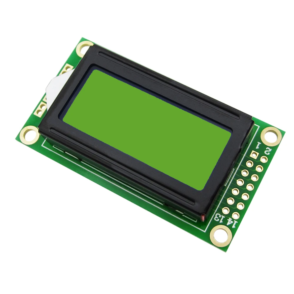 5 unids/lote azul/verde LCD0802 módulo de pantalla de caracteres 5V 0802 para Kit Diy