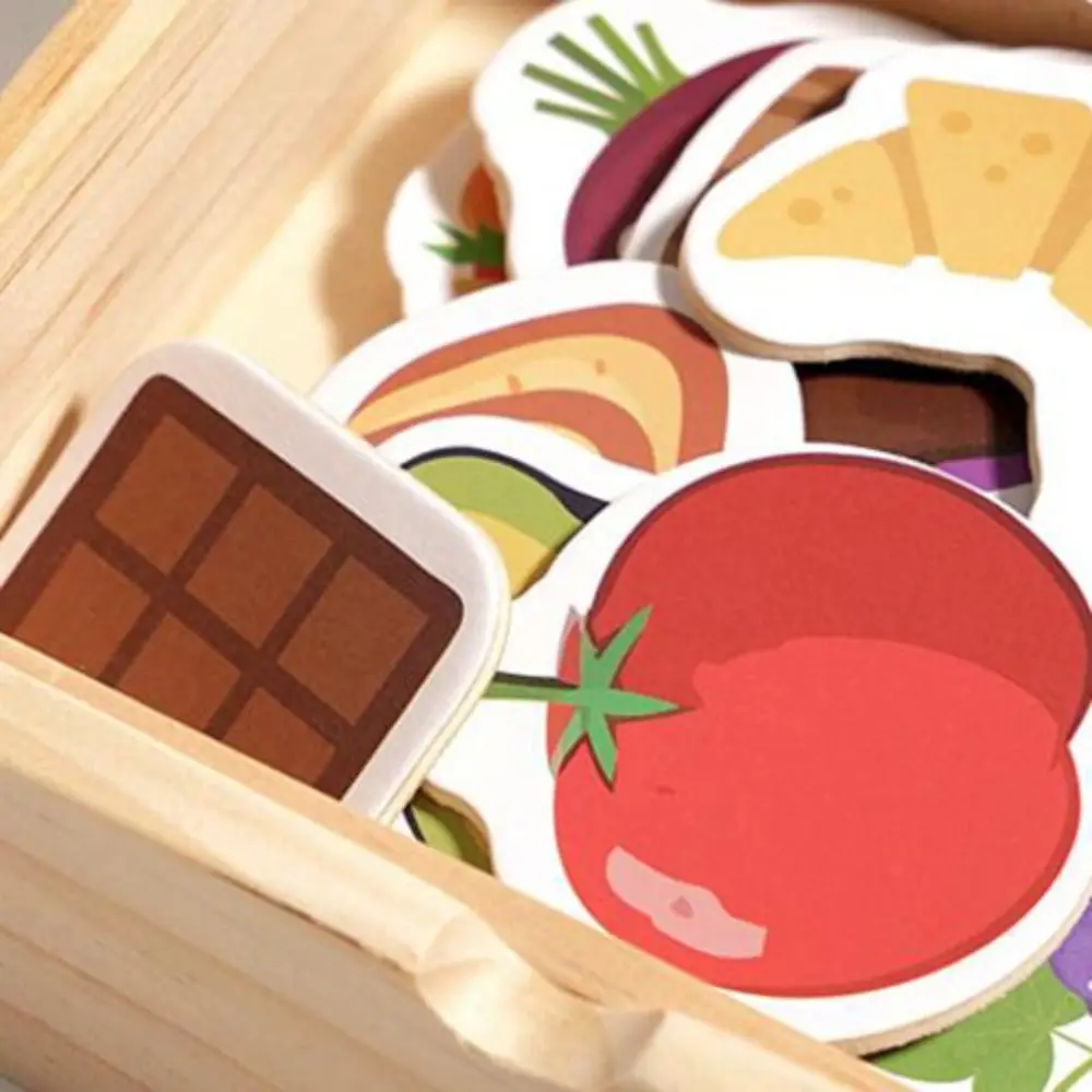 Simulation d'alimentation alimentaire, jeu d'alimentation, Simulation d'ours d'éducation précoce, ensemble de nourriture, cuillère de jeu de rôle, jouet d'alimentation en bois