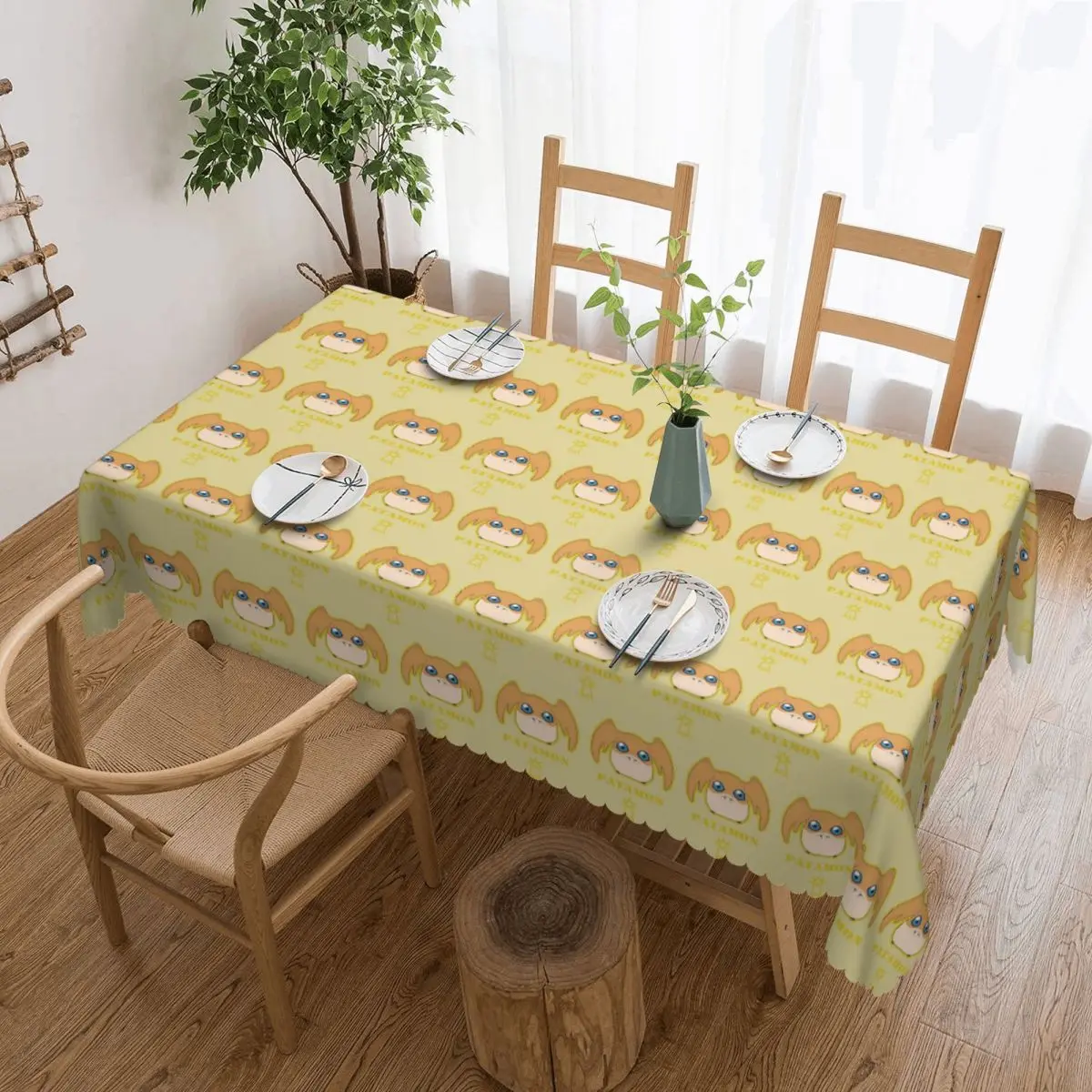 Anime Digimon Patamon Tablecloth Restaurant Kitchen Rectangular Tablecloth Decorations Tablecloth Outdoor Dining Table Cover