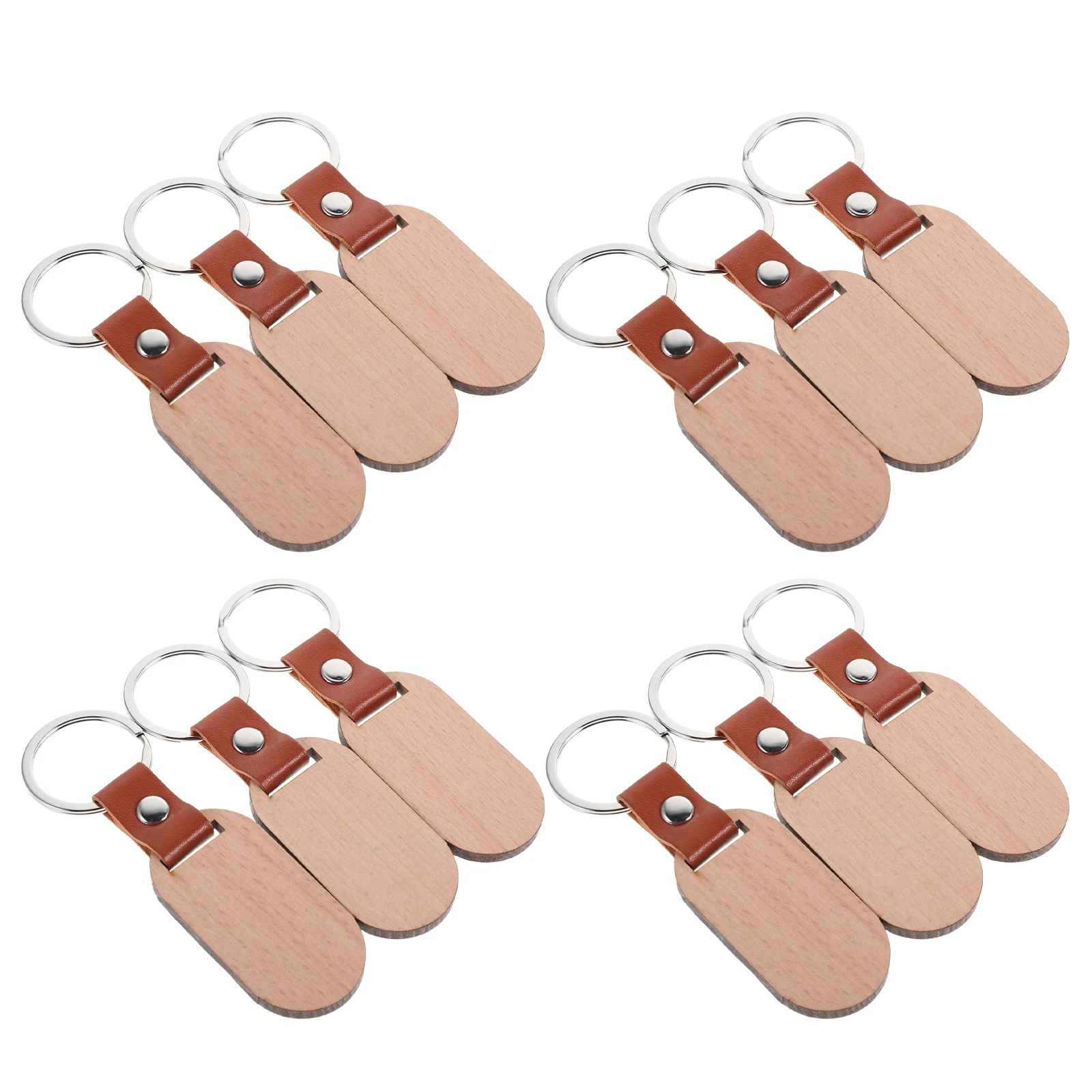 

12 Pcs Hanging Wood Sign Dog Tags for Pets Id Dogs Wooden Blank Stamping Collar