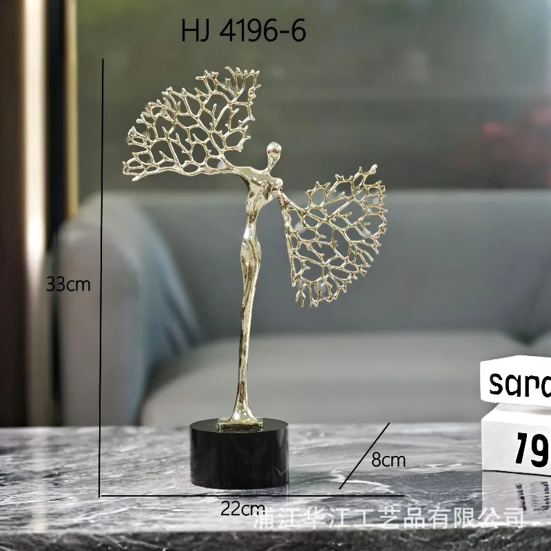 

Современные легкие роскошные высококачественные металлические изделия ручной работы, танцевальные украшения для гостиной, входа, дома, мягкое украшение