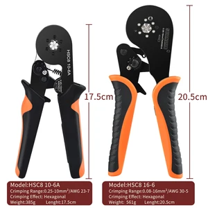 Tubuläres Kryperkit, Crimple Electric Alicators, Cocktails, Drahtspitzen, manuelle Werkzeuge, 0,08-16 mm², 0,25-10 mm², HSC8, 6-4, 16-6 10 Hauptverkäufe Crypar 16mm Kissen - №6