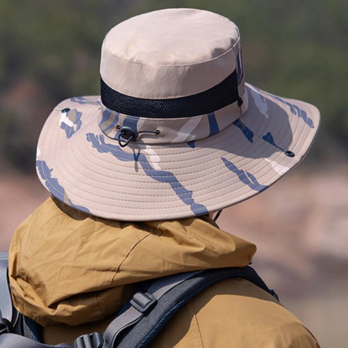 Camouflage Sun Hats Men Women Bucket Hat UPF 50+ Boonie Hat Foldable UV Protection Hiking Beach Fishing Summer Safari Adjustable