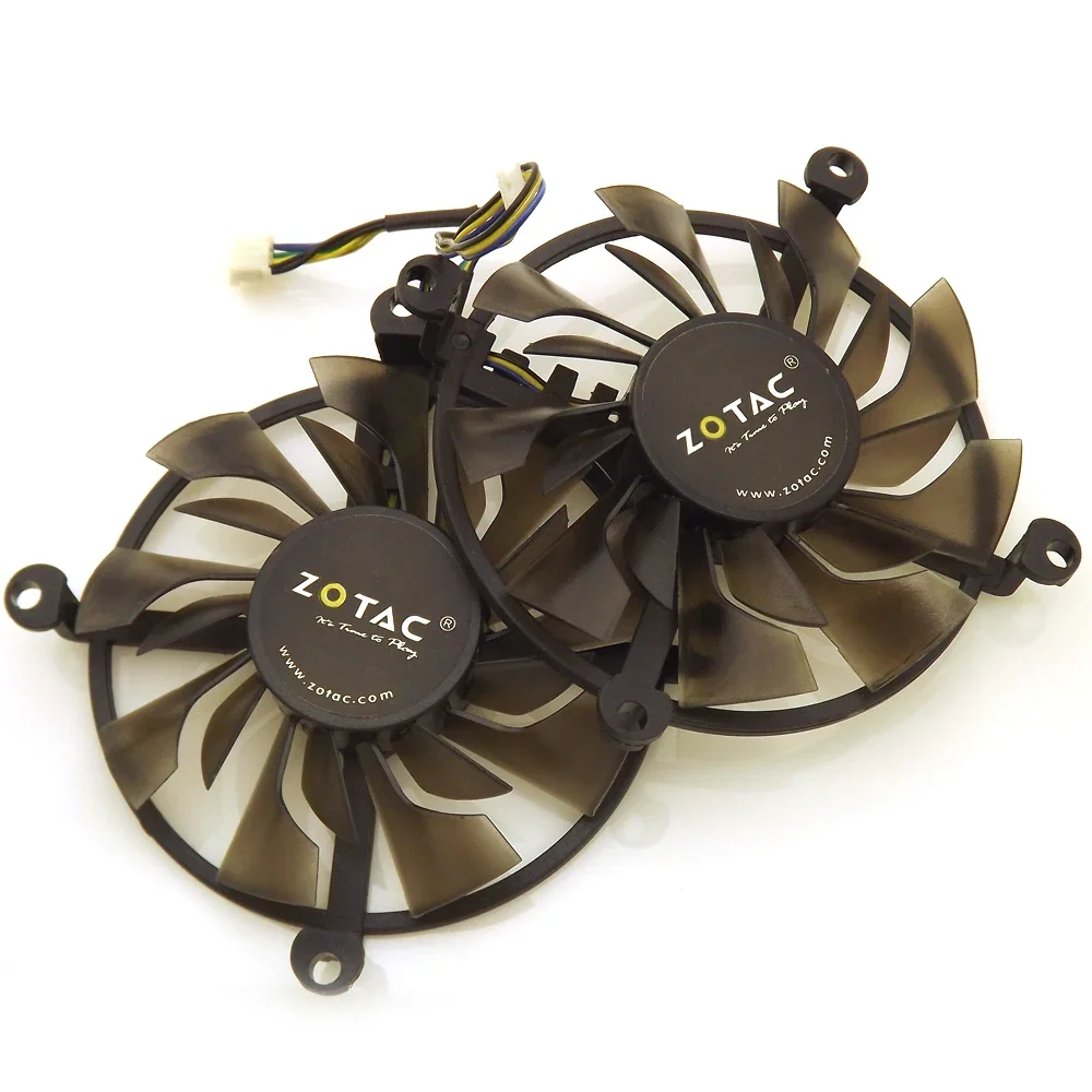 Free Shipping 2pcs/lot Cooler Fan 12V 83mm 4Pin For ZOTAC GTX 950-2GD5 TSI PA GTX 960-4GD5 HB Graphics Card Cooling Fan