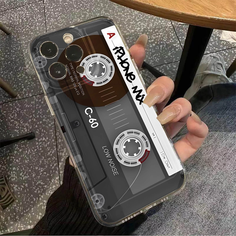 Retro Klare Handyhülle für Xiaomi Redmi Note 14 13 12 11 10 Pro Plus 4G 5G Redmi 13C Transparente TPU Kassetten-Kunst-Cover – Detail 9