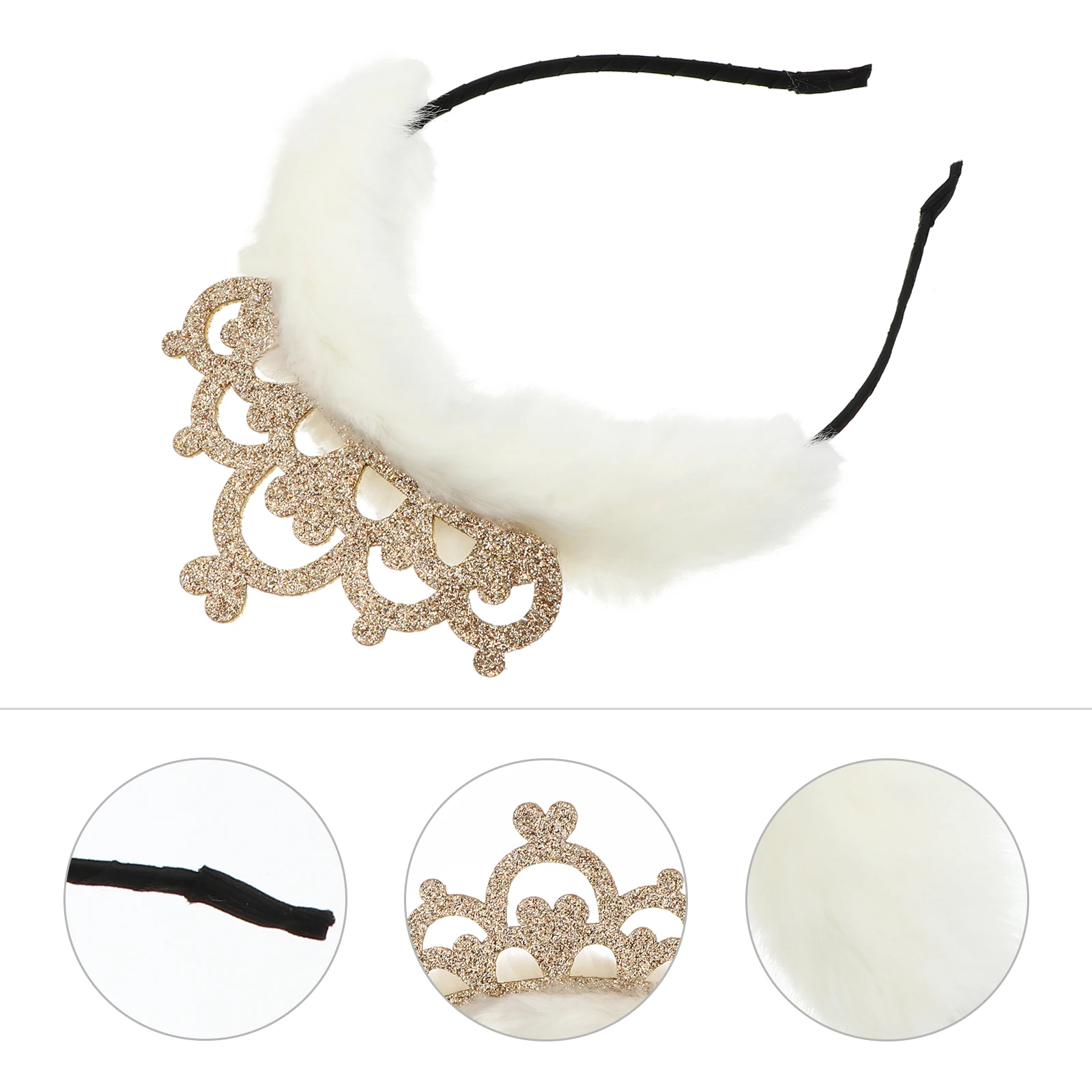 

Christmas Crown Headband Photography Hair Hoop Birthday Headbands for Girls Fabric Child