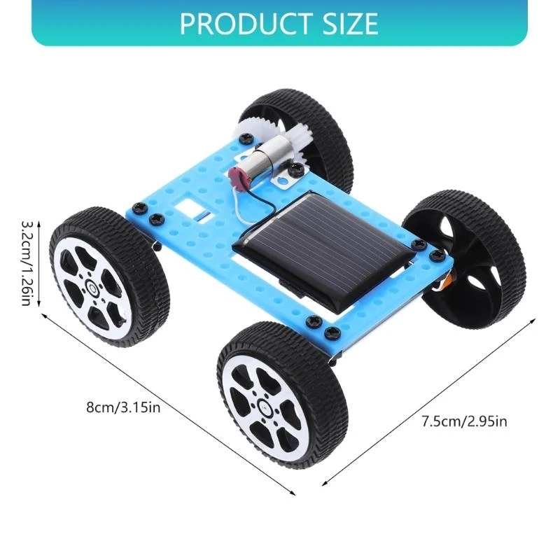 STEM zestawy do budowy samochodów na energię słoneczną model rzemieślniczy projekt zabawka dla dzieci tworzenie 2 szt. 15UB