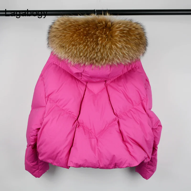 

Top Quality Winter Coat Women Large 2023 Raccoon Fur Hooded 90% White Duck Down Thick Parkas Female Snow Puffer Jackets