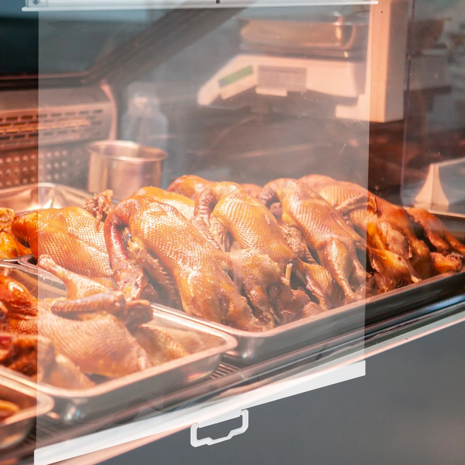 

Plastic Clear Freezer Curtain Roller Shade for Display Cabinets Refrigerated Shop Windows Quick Food Visibility