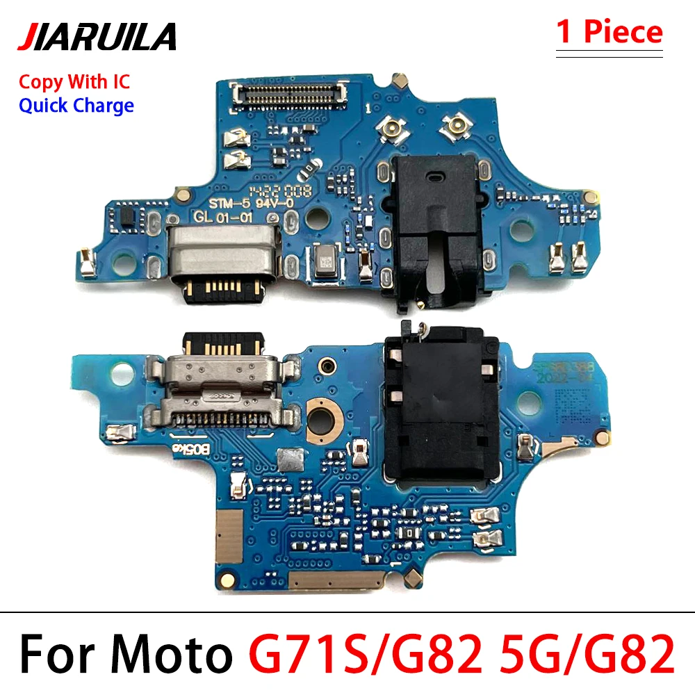 10Pcs，USB Repair Charging Port Connector Board Flex Cables For Moto G71S G62 G84 G85 5G G42 G200 G31 G Pure E32 G82 G Power 2022