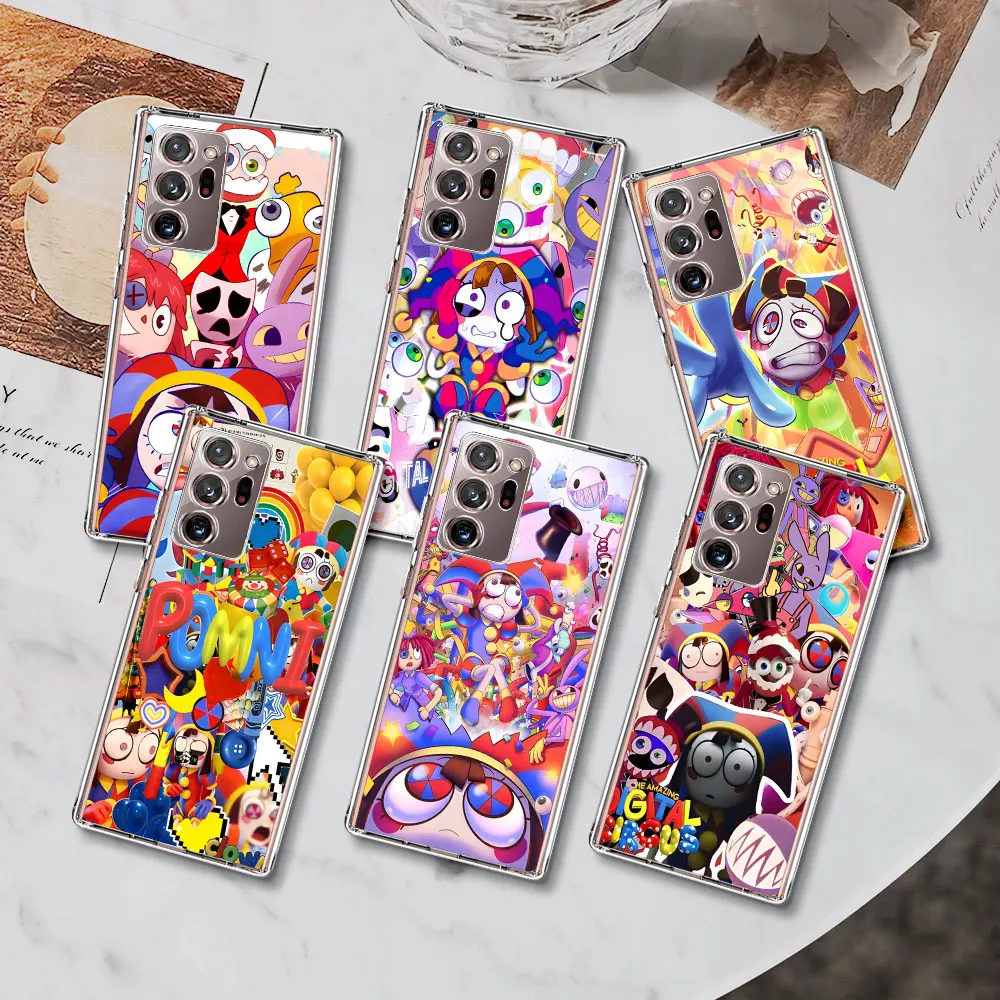 The Amazing Digital Circus Case for Samsung Galaxy Note 20 Ultra 5G 10 Plus 8 9 10 Lite Transparent Soft Phone Cover M52 J4 J6