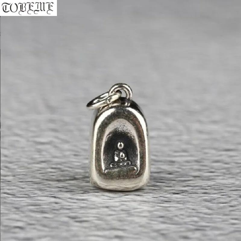 Handmade 100% 925 Sterling Silver Tibetan Buddha Statue Small Pendant Buddhist Buddha Charm Good Luck Amulet Pendant