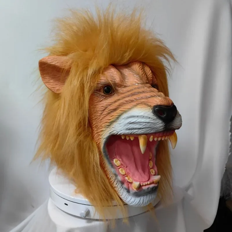 

Рождественский подарок, латексная маска страшного животного, льва для косплея, бара, вечеринки, оптовая продажа