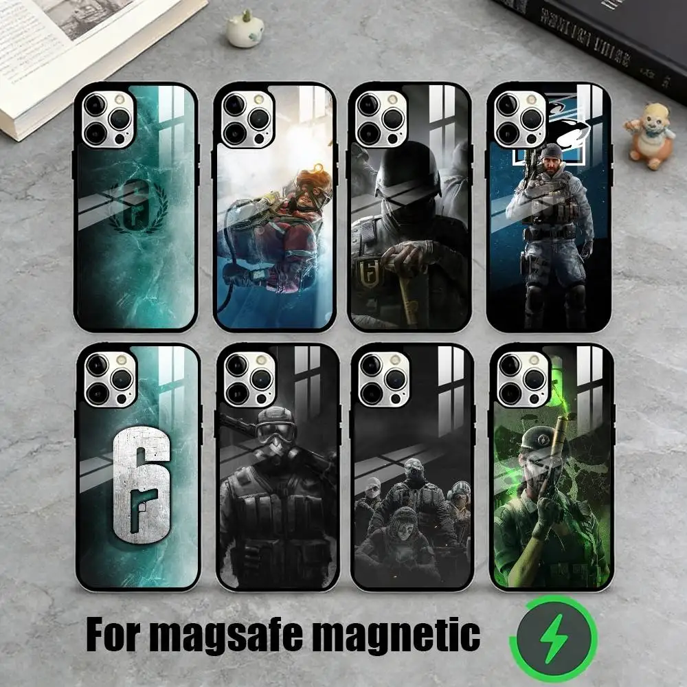 

R-Rainbow Six Siege Graphic Phone Case For iPhone17,16,15,14,13,12,11 Plus,Pro Magnetic with Magsafe Wireless Charging