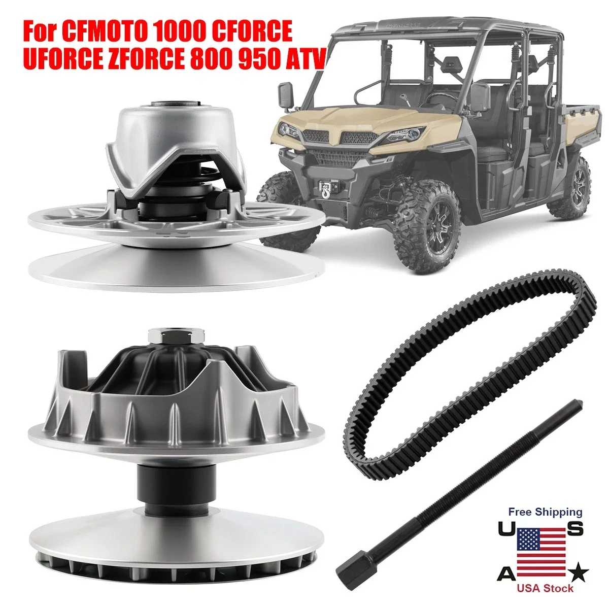CFMOTO 1000 기본 보조 클러치 벨트 CFORCE UFORCE ZFORCE 800 950 ATV UTV 0JYA-용 세트 052000   0JYA- 051000 -00003