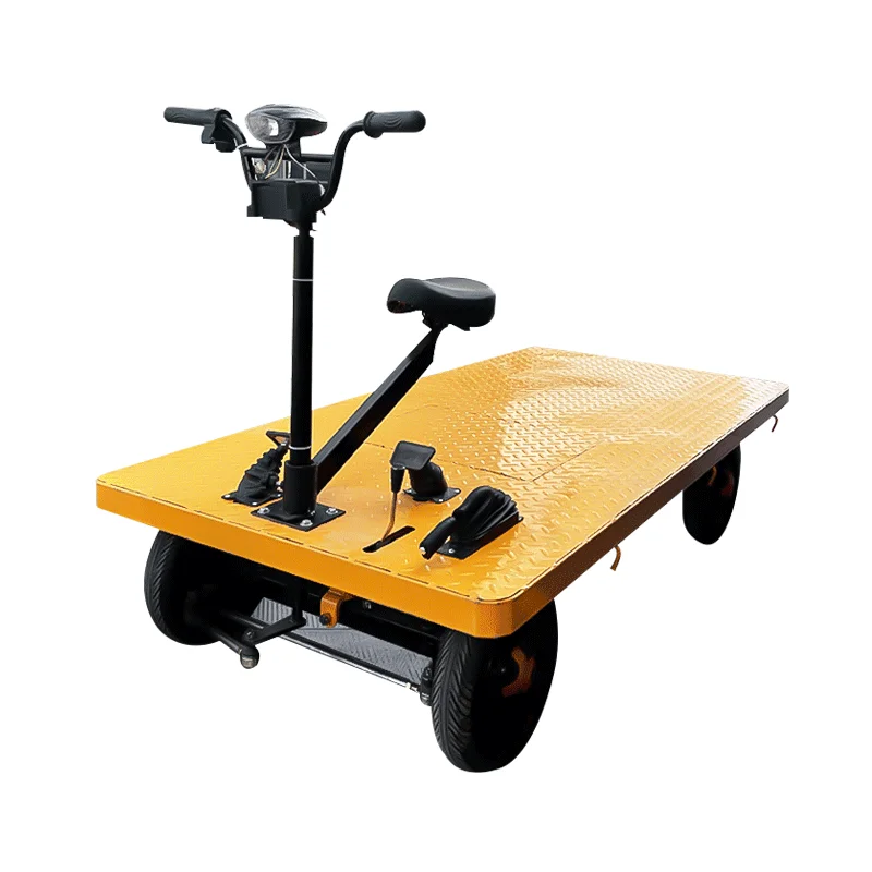 

Электрический четырехколесный обратный ход для езды на ослике, литиевая ручная киоск, транспортная машина, бортовая грузовик, строительная стальная платформа