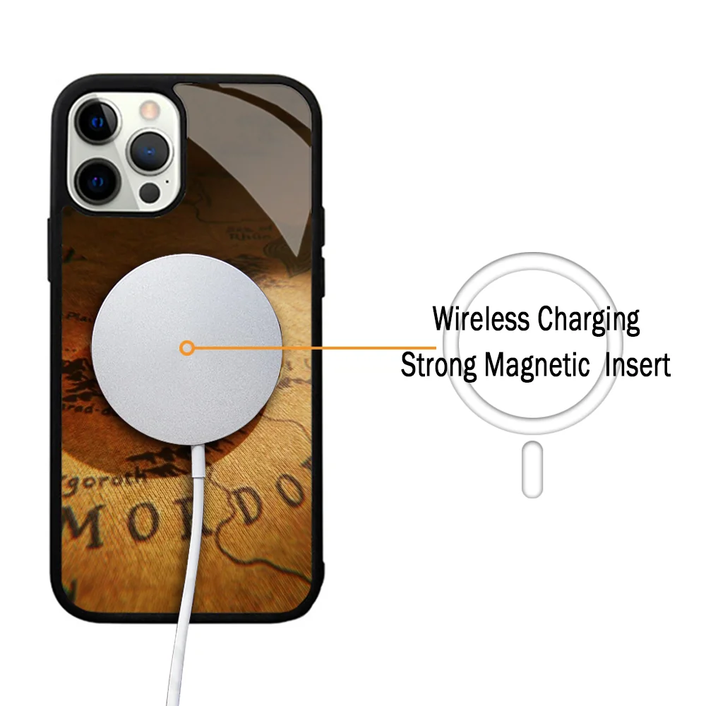 The L-Lord Of The R-Rings Phone Case For IPhone 11 12 13 14 15 Plus Pro Max Mirror Acrylic Cover For Magsafe Wireless Charging