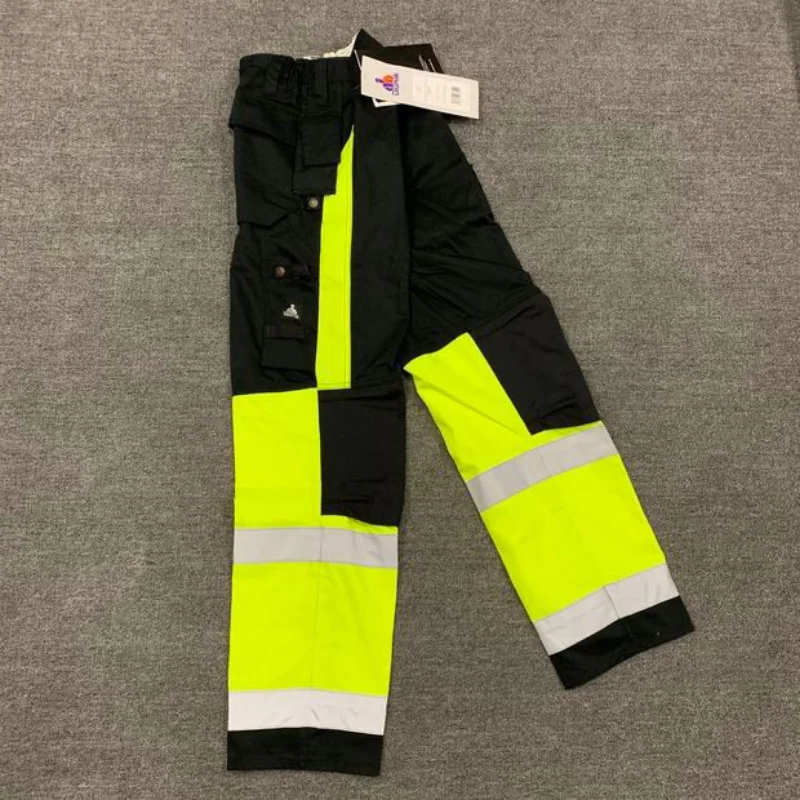 Night Reflective Strip Wear-resistant Dirt Resistant Overalls Multi Pockets Overalls Pants Cargo Pants