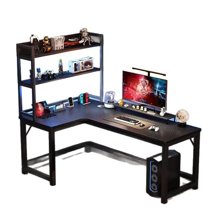 

Corner computer desk e-sports double desktop home corner desk bookshelf bedroom L-shaped desk